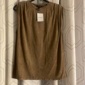 Publik, NWT, S, Women’s, Taupe, knit tee, mineral wash, crew neck